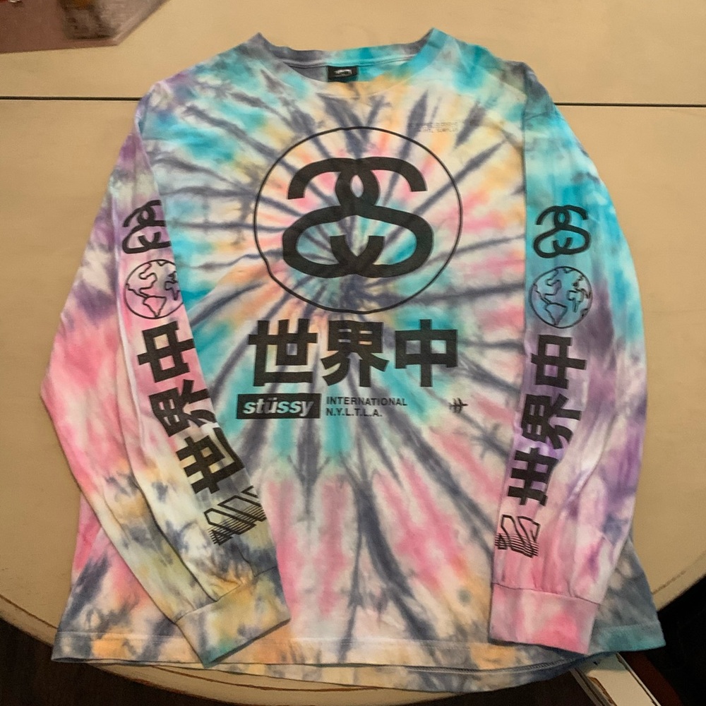 Custom  Stussy long sleeve XL  tie dye
